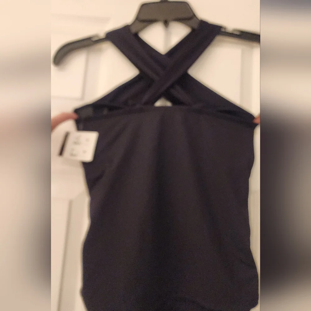 La Blanca Womens Island Goddess Convertible Bandini black Tankini size 4